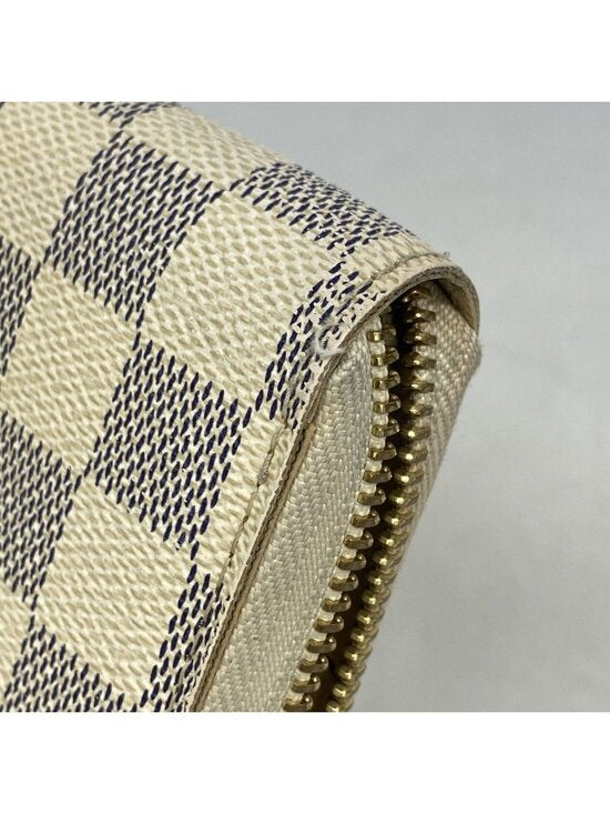 Louis Vuitton Damier Azur Zippy Wallet – Zip Around Long Wallet Purse | White